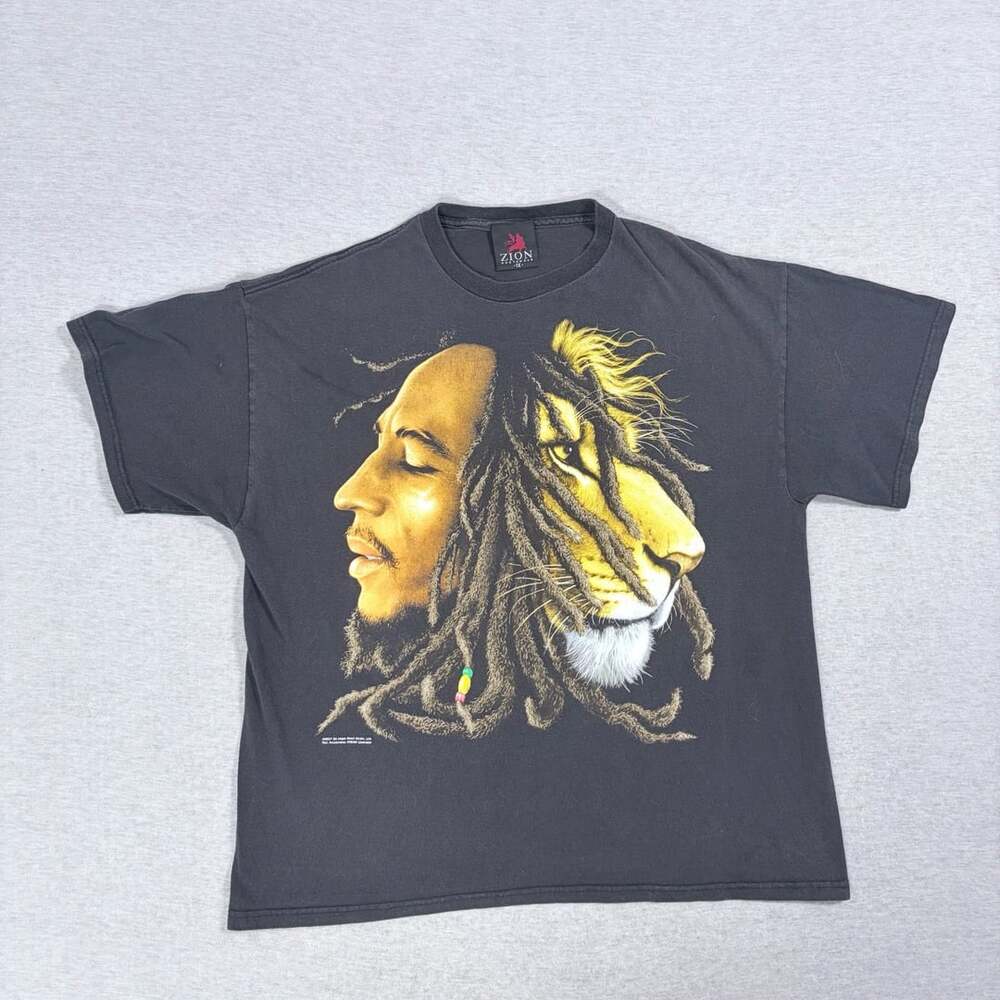 Vintage Bob Marley Lion of Judah Tee Shirt Zion Rootswear size 1x
